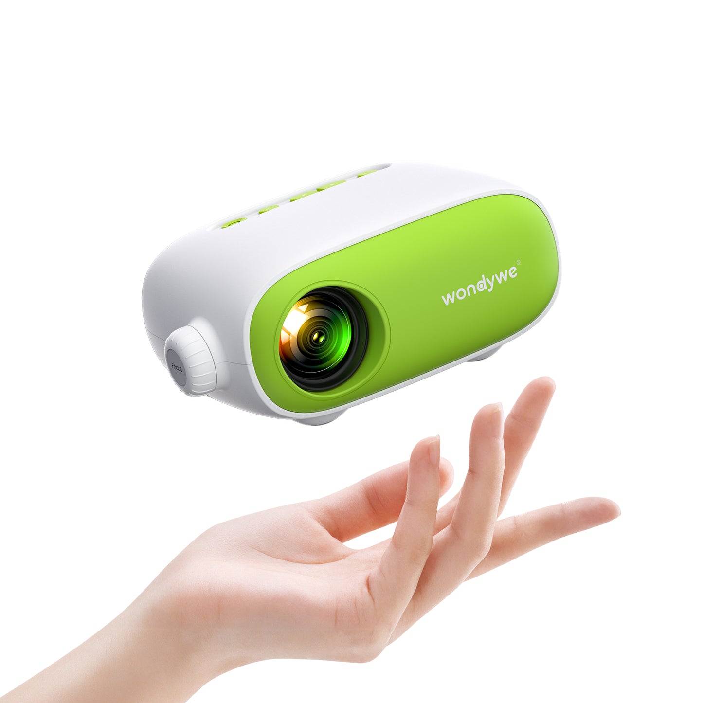 Wondywe Mini Projector, Upgraded Bluetooth Projector with Screen, 1080P Full HD Portable Projector, Movie Projector Compatible with TV Stick Smartphone/HDMI/USB, indoor & outdoor use